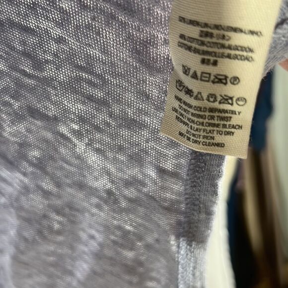 FREE PEOPLE LAVENDER MIST WASHED GREY BLENDED TEE SHIRT NWT MEDIUM - Picture 6 of 6